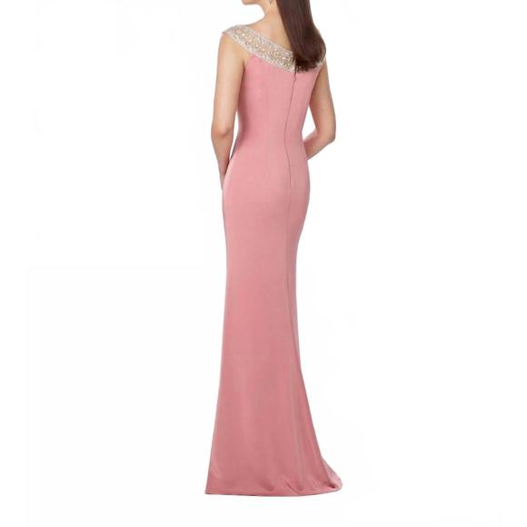 NEW CAMERON BLAKE cameron blake mon cheri - 118663 beaded bateau neckline evenin - Picture 3 of 3